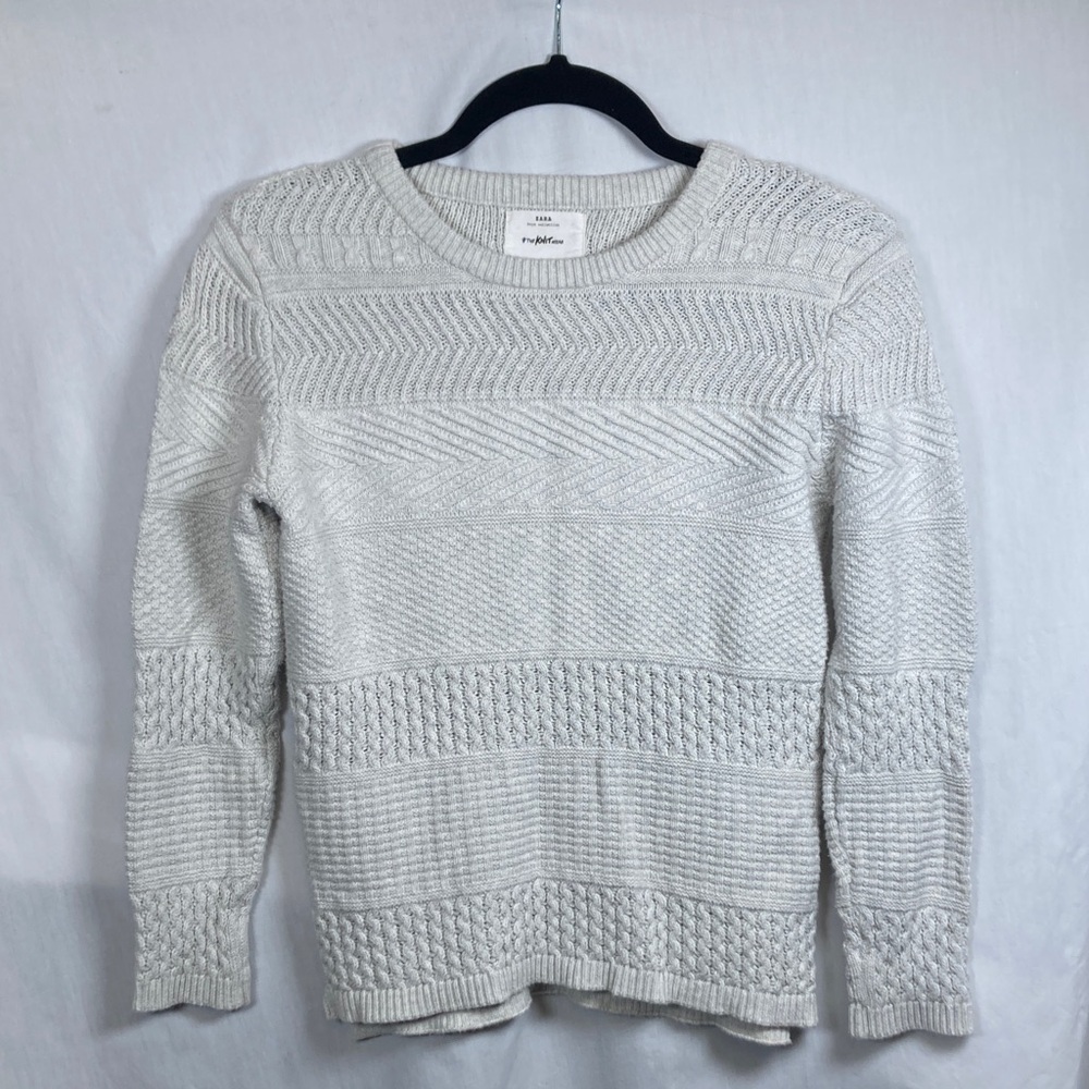 Zara Boys Knitwear in Light Gray Oat